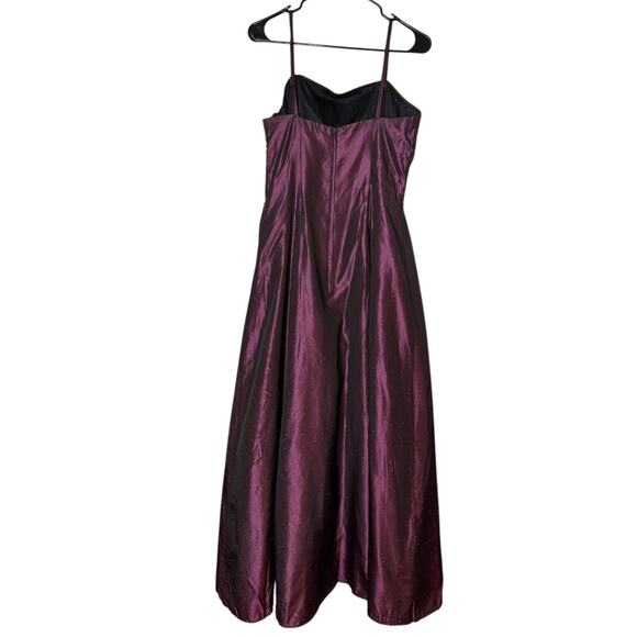 NWT Vintage Scott McClintock Bridesmaid Maxi dress glittering burgundy size 12 - Picture 15 of 17